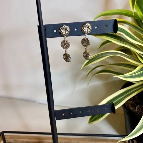 Retro Dangly Coin Earrings - Picture 4 of 4